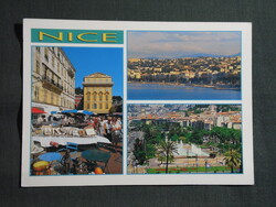 Képeslap,Franciaország,Nizza,városi látkép,részlet,1990-