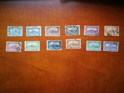 Magyarország 1921-23 Parlament pecsételt, 3-as lyukkal A