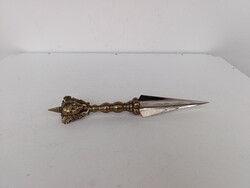 Antik buddhista phurba tibeti buddha szertartási eszköz szimbólum háromélű kés 777 6114