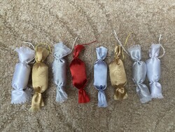 Selyem szaloncukrok karácsonyfára