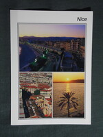 Képeslap,Franciaország,Nizza,városi látkép,részlet,1990-