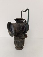 Antik bicikli lámpa Alte Fahrradlampe Bicycle Lamp karbid kerékpár hordozható fogóval 636 6100