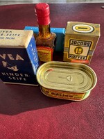 Vintage mini packaging and advertising items – jacob’s kaffee, maggi, nivea, le bélier sardine (1930)