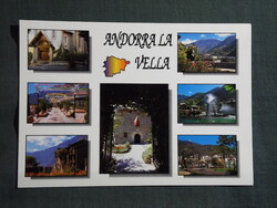 Képeslap,Andorra,Pireneusok,Vella,városi látkép,részlet,1990-