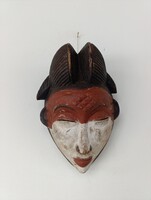 Afrikai maszk patinás fa maszk Punu népcsoport Gabon africká maska afrikanische Maske E5 482 6124