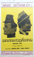 A mozi műsorán: Bakaruhában filmplakát,moziplakát (újrajátszás), Darvas Iván, Bara Margit, 1957