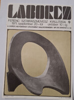 Laborcz Ferenc szobrászművész kiállítása villamosplakát, 1971