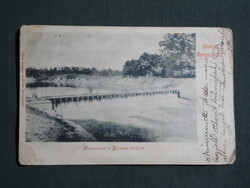 Képeslap,Ukrajna,Beregszász,Berehove,Duzzasztó gát a Borzsa folyón,Auer Károly kiadása ,1900