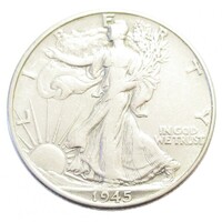USA,Walking Liberty half dollar 1945 VF+ ezüst 12.50g900
