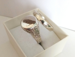 Ezüst, hatalmas méretű férfi gyűrű 2 db