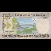 Rwanda / Ruanda 500 Franks 2019 P-W42 UNC