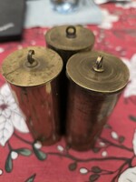 Antik réz fali óra súlyok 3 db 3 súlyos falióra alkatrész