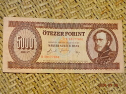 5000 FT FORINT 1990 " H " SOROZAT  MAGYAR KÖZTÁRSASÁG