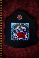 Stefániay Edit Tűzománc falikép képcsarnokos -