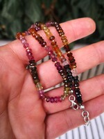 Turmalin köves ezüst kapcsos nyaklánc