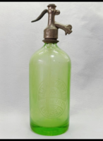 1 L. urán szódásüveg, Cigányi  Wainar Anton szikvízüzeméből, nem fejazonos ónfejjel. 1937