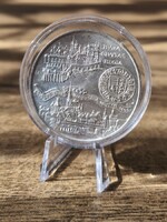 500 Forint 1990 Mátyás király halála/Buda Civitas Regia, ezüst BU (patina)