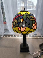 Tiffany üveg làmpa màrvàny art Deco stílusú talpon. Csodálatos színek és formák.. videó !