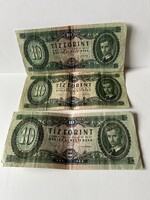 10 Forintos magyar bankjegy 1969