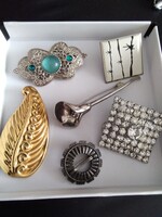 Régi szép brossok 6 db.