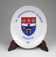 1Y464 Régi Hollóházi porcelán gyógyszerész emléktányér 1987
