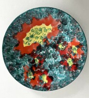 Retro Liszkay kerámia dísztányér, dísztál, falitányér, falitál, falidísz