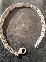 Görög mintás 925 ezüst karlánc