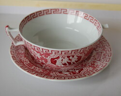 Antik Copeland Spode "Greek" – Extra méretű Teás/Leveses csésze és alj – Ritka!