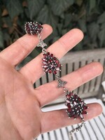 Gyönyörű gránát köves ezüst karkötő, karlánc