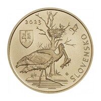 Szlovákia,5 euro 2023 - Fekete gólya UNC réz