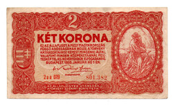 2 Korona Államjegy 1920 aa sorozat VF
