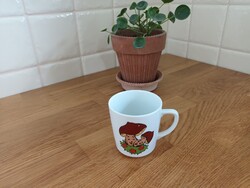 Kahla gombás / csigás mesemintás, mesejelenetes bögre, gyerekbögre