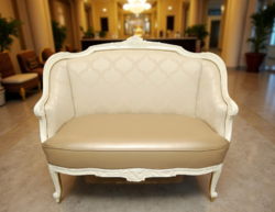 Neoclassical Light Oak Armchairs, 8 pcs, in Italian Style