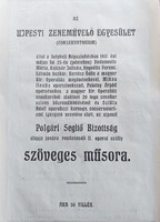 Újpesti Zeneművelő  Egyesület Operai estély műsora 1917.