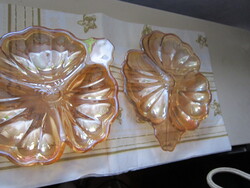 2 Régi lüszteres üveg tálka