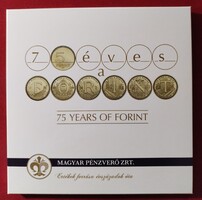 2021 évi PP 75 éves a Forint dísztokos forgalmi sor UNC.
