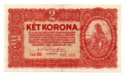 2 Korona Államjegy 1920 aa sorozat gVF