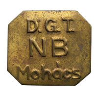 D.G.T. NB Mohács az Első Duna-Gőzhajózási Társaság nappali bárca Mohács 1850 körül