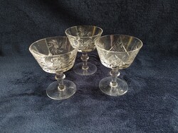 Kristály pezsgős pohár 3 db