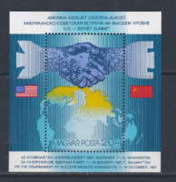 Amerikai-Szovjet Csúcstalálkozó - bélyeg blokk 1987