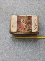 Antik nagy méretű pléh doboz