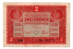 2 Korona Bankjegy 1917 F