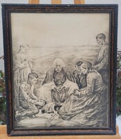 Révész Imre (1859-1945): Déli ima rézkarc