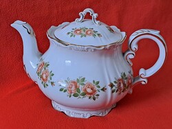 Ritka! Zsolnay vadrózsa mintás tea kiöntő / teás kanna