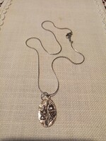 Új ezüstözött hóvirág / gyöngyvirág medál lánccal  -- nyaklánc