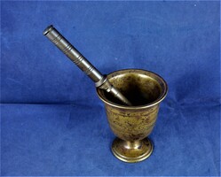 KÜLÖNLEGES, ANTIK, BRONZ MOZSÁR, CA. 1780!!!