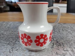 Hollóházi porcelán tej- citromlé kiöntő , kancsó, kanna