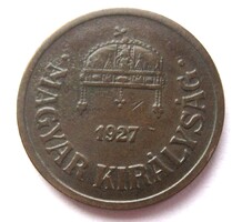 Magyar Királyság 2 fillér 1927 (j21)