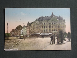 Képeslap,Románia,Temesvár,Timisoara,Lloydsor tőzsde palota,villamos,Moravetz testvérek kiadás,1917-