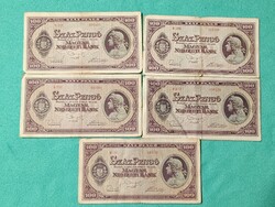 Magyar 100 pengő 1945 VF   5db